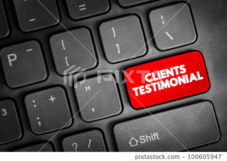 Clients Testimonial text button on keyboard, concept background Clients Testimonial text button on keyboard, concept background 100605947