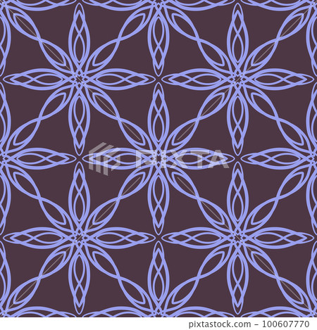 Abstract seamless pattern with mosaic motif tile ornamental lace ornament. Texture for print, fabric, textile, wallpaper. Abstract seamless pattern with mosaic motif tile ornamental lace ornament. Texture for print, fabric, textile, wallpaper. 100607770