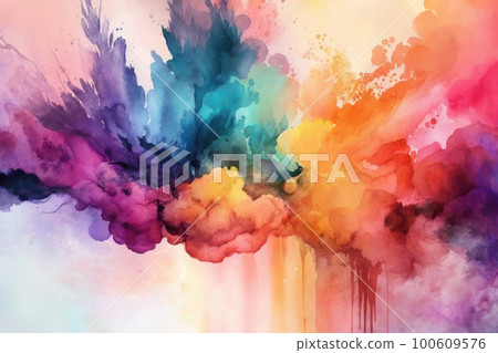 Rainbow color colorful paint background material Rainbow color colorful paint background material 100609576