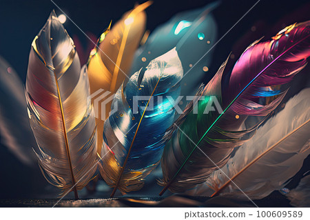 iridescent feathers iridescent feathers 100609589