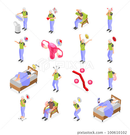 Menopause Symptoms Set - Stock Illustration [100610102] - PIXTA