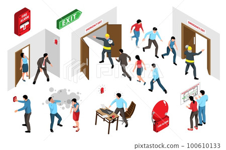 Isometric Evacuation Alarm Set 100610133
