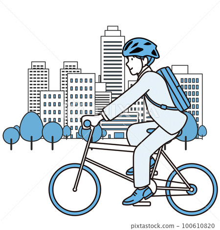 Commuting bicycle image material Commuting bicycle image material 100610820