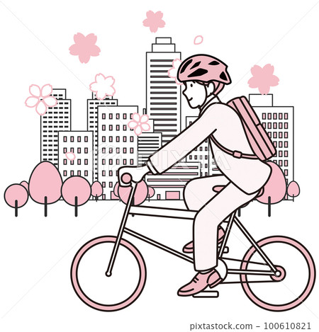 Commuting bicycle image material Commuting bicycle image material 100610821