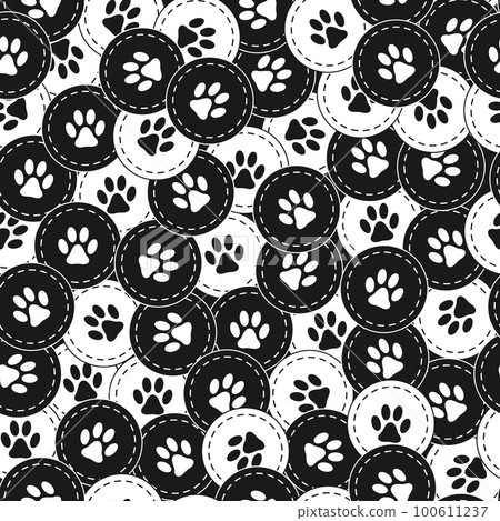 Seamless pattern background with pet footprints Seamless pattern background with pet footprints 100611237