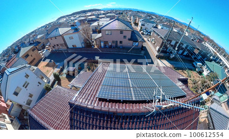 Panorama shooting from the antenna on the top of the roof Panorama shooting from the antenna on the top of the roof 100612554