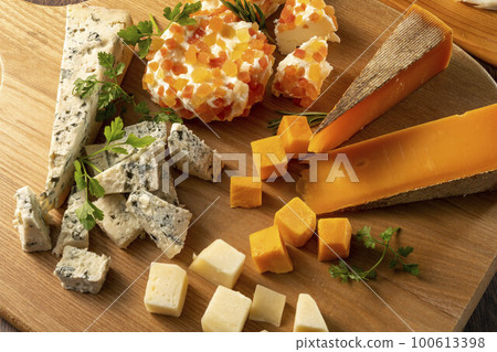 各種新鮮美味的奶酪 100613398