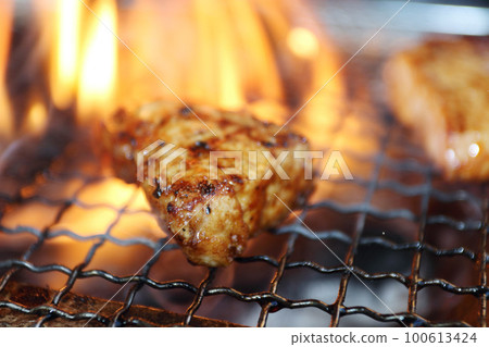 木炭烤架火焰烤肉網烤肉烤肉 100613424