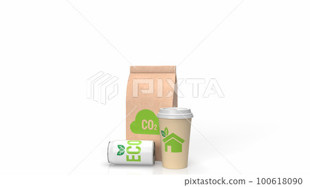 Packaging for eco or recycle concept 3d rendering Packaging for eco or recycle concept 3d rendering 100618090