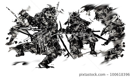 battle between samurai battle between samurai 100618396