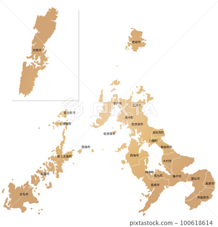 長崎縣市鎮地圖 100618614