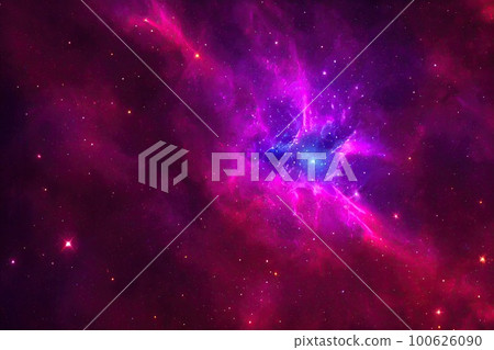 Space background. Realistic starry night. Cosmos and shining stars. Milky way and stardust. Color galaxy with nebula. Magic Infinite universe. Ai generative illustration. Space background. Realistic starry night. Cosmos and shining stars. Milky way and stardust. Color galaxy with nebula. Magic Infinite universe. Ai generative illustration. 100626090