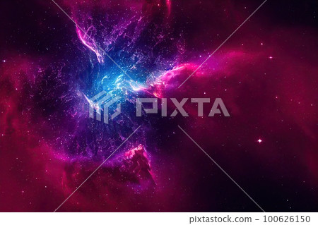 Space background. Realistic starry night. Cosmos and shining stars. Milky way and stardust. Color galaxy with nebula. Magic Infinite universe. Ai generative illustration. Space background. Realistic starry night. Cosmos and shining stars. Milky way and stardust. Color galaxy with nebula. Magic Infinite universe. Ai generative illustration. 100626150