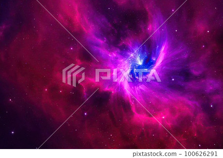 Space background. Realistic starry night. Cosmos and shining stars. Milky way and stardust. Color galaxy with nebula. Magic Infinite universe. Ai generative illustration. Space background. Realistic starry night. Cosmos and shining stars. Milky way and stardust. Color galaxy with nebula. Magic Infinite universe. Ai generative illustration. 100626291
