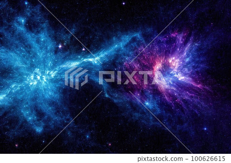Space background. Realistic starry night. Cosmos and shining stars. Milky way and stardust. Color galaxy with nebula. Magic Infinite universe. Ai generative illustration. Space background. Realistic starry night. Cosmos and shining stars. Milky way and stardust. Color galaxy with nebula. Magic Infinite universe. Ai generative illustration. 100626615