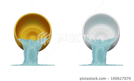 element of gold and silver bowl with water thai culture from image traced 3d. songkran festival thailand travel. element of gold and silver bowl with water thai culture from image traced 3d. songkran festival thailand travel. 100627870
