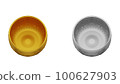 element of gold and silver bowl from image traced 3d. songkran festival thailand travel. 100627903