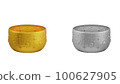 element of gold and silver bowl from image traced 3d. songkran festival thailand travel. 100627905