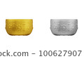 element of gold and silver bowl from image traced 3d. songkran festival thailand travel. 100627907