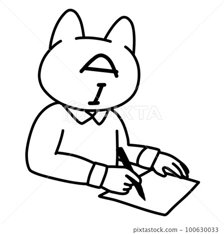 寫句子的貓型人工智能（畫線） 100630033