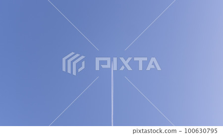 plane in clear sky 100630795