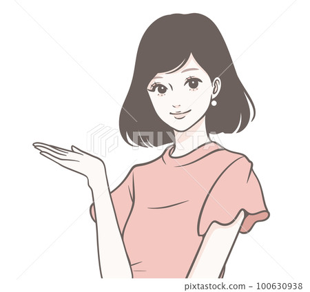 Female illustration material Female illustration material 100630938