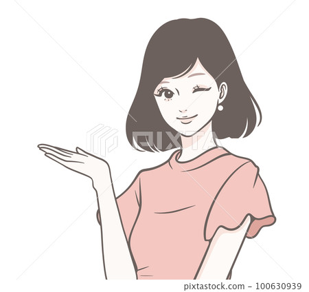 女性插畫素材 100630939