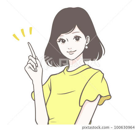 Female illustration material Female illustration material 100630964