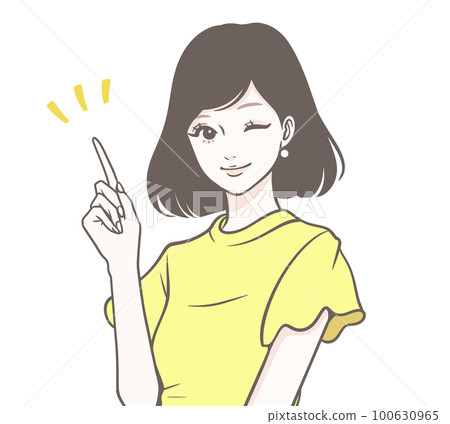 Female illustration material Female illustration material 100630965