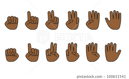 vector illustration of hand count finger one to ten with left hand and right hand vector illustration of hand count finger one to ten with left hand and right hand 100631541