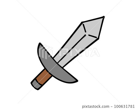 fantasy sword illustration material 100631781