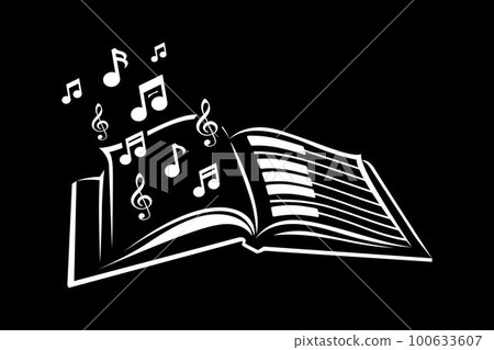 Songbook, Orchestra Book With Tone And Piano Vector Design Songbook, Orchestra Book With Tone And Piano Vector Design 100633607
