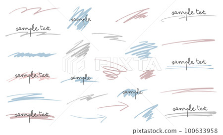 set of hand drawn lines 100633958