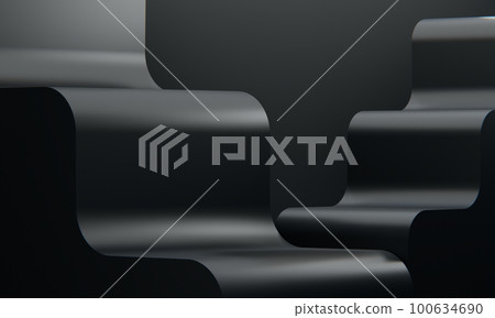 Fashion product background and stand black podium display with blank backdrops. Fashion product background and stand black podium display with blank backdrops. 100634690