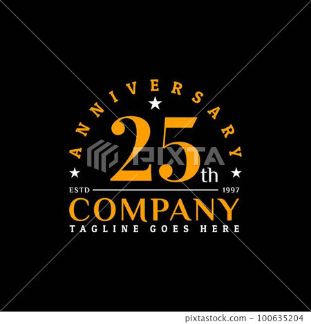 Anniversary 25th company logo design inspiration 100635204