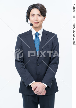 Young male operator Young male operator 100638047