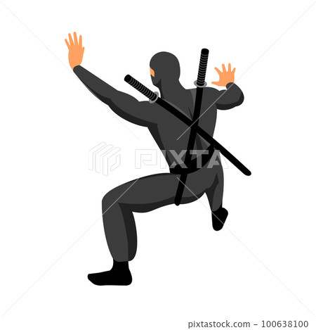 Ninja Isometric Illustration 100638100
