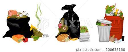 Garbage Bags With Rotten Food Garbage Bags With Rotten Food 100638168