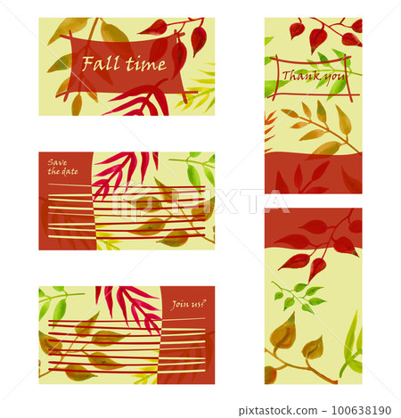 Fall leaves vector corporate business template Fall leaves vector corporate business template 100638190