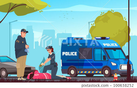 Police Cartoon Concept 100638252