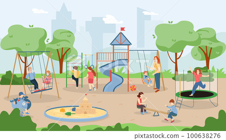 Children On Swings 100638276