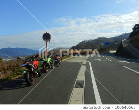 A frame of motorcycle touring A frame of motorcycle touring 100640565