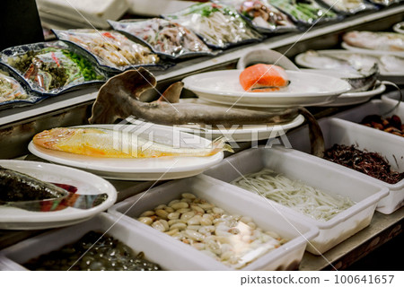 Street for tourists, traditional street food Street for tourists, traditional street food 100641657