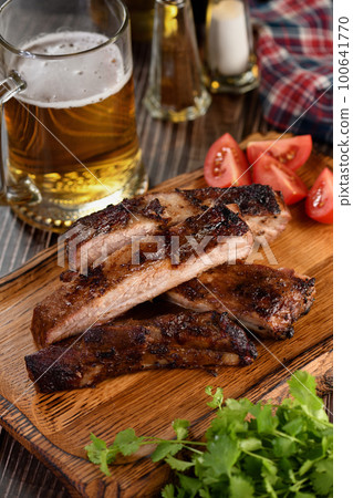 Baked barbecue pork belly Baked barbecue pork belly 100641770