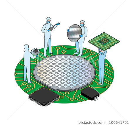 people working in the semiconductor industry 100641791
