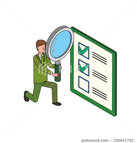 Businessmen doing checks and surveys 100641792