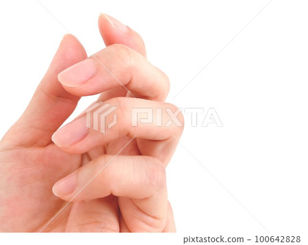 女性手姿勢 女性手姿勢 100642828