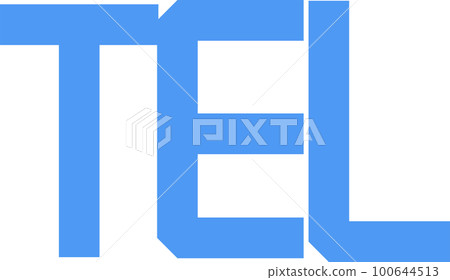 Cute illustration of English letters for TEL 100644513