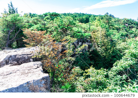 【日本城100強】奇諾城 屏風石牆特寫 3 岡山縣總社市 100644679