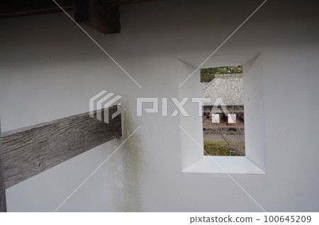 Kakegawa Castle, Ninomaru Palace seen from between [Shizuoka, Japan] 100645209